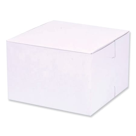 Bakery Boxes, Standard, 6 X 6 X 4, White, Paper, 250PK